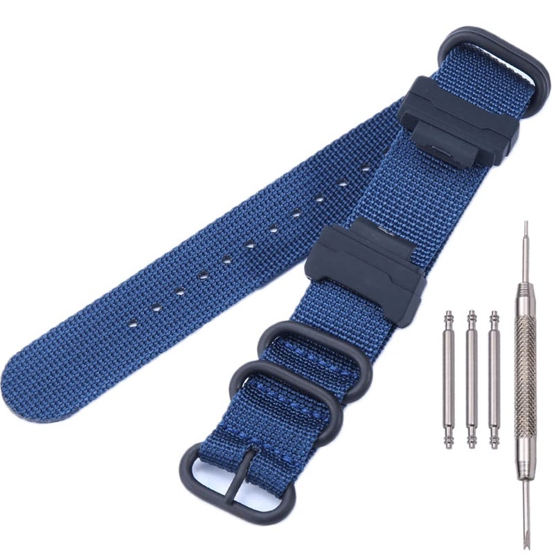MCXGL Heavy duty nylon watch strap + Adapter 16mm Replacement for GShock Dw5600 GW6900 GA110 GA120 GA100 mens watch band - Image 1